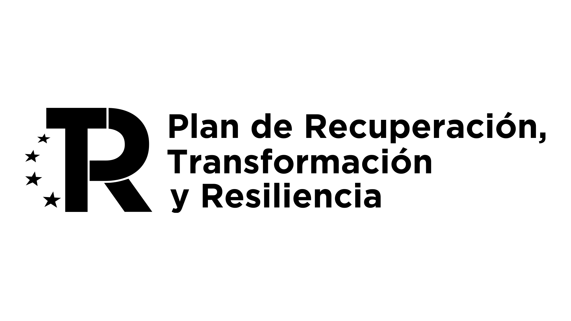 Logo PRTR tres lineas NEGRO